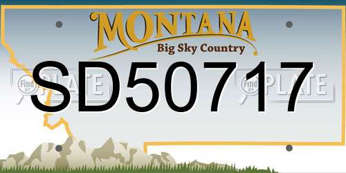 SD50717 Montana License Plate