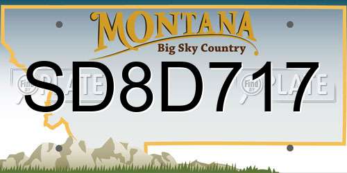 SD8D717 Montana License Plate