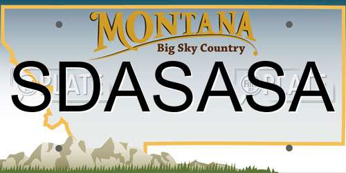 SDASASA Montana License Plate