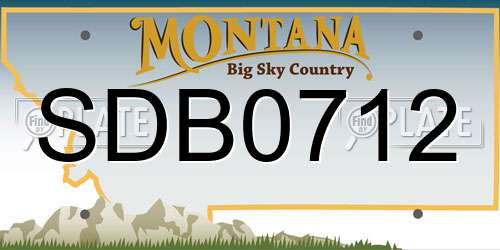SDB0712 Montana License Plate
