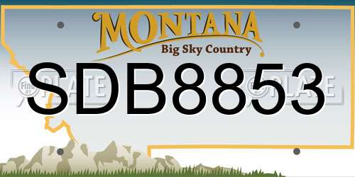 SDB8853 Montana License Plate