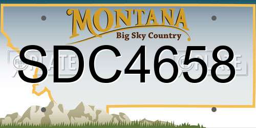 SDC4658 Montana License Plate