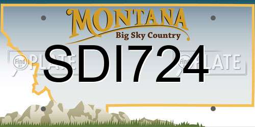 SDI724 Montana License Plate