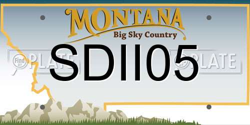 SDII05 Montana License Plate