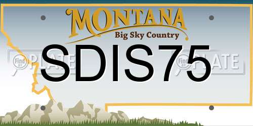 SDIS75 Montana License Plate