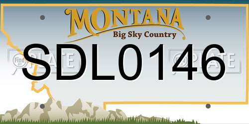 SDL0146 Montana License Plate
