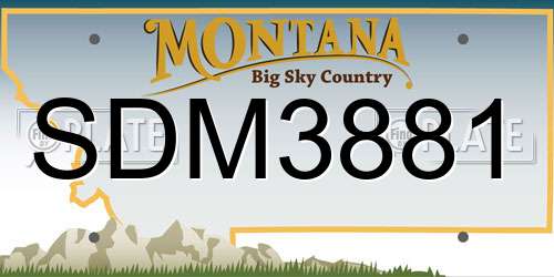 SDM3881 Montana License Plate