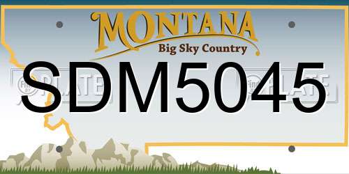 SDM5045 Montana License Plate