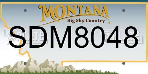 SDM8048 Montana License Plate