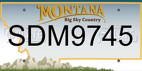 SDM9745 Montana License Plate