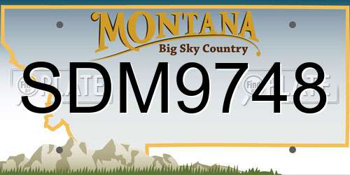 SDM9748 Montana License Plate