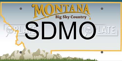 SDMO Montana License Plate