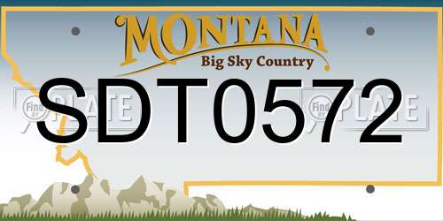 SDT0572 Montana License Plate