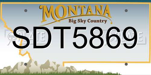 SDT5869 Montana License Plate