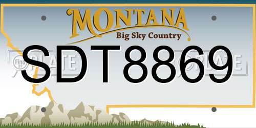 SDT8869 Montana License Plate