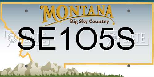 SE1O5S Montana License Plate
