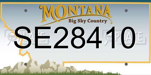 SE28410 Montana License Plate