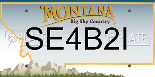 SE4B2I Montana License Plate