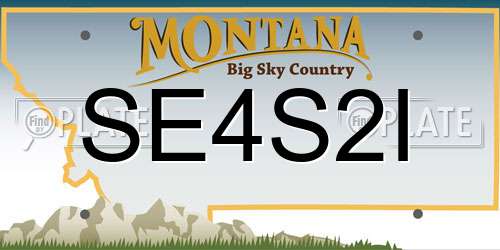 SE4S2I Montana License Plate