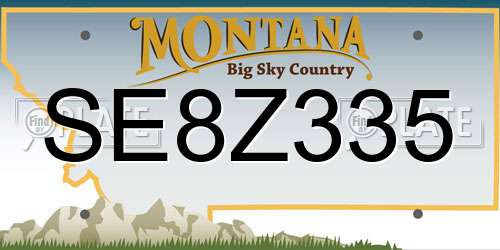 SE8Z335 Montana License Plate