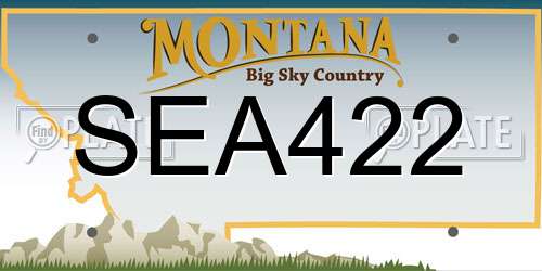 SEA422 Montana License Plate