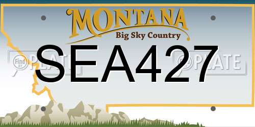 SEA427 Montana License Plate