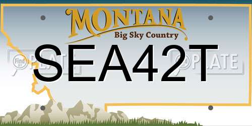 SEA42T Montana License Plate