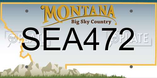 SEA472 Montana License Plate