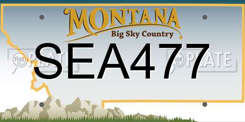 SEA477 Montana License Plate