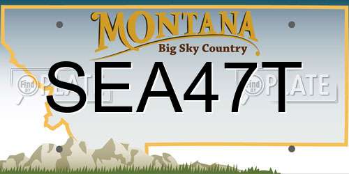SEA47T Montana License Plate