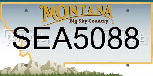 SEA5088 Montana License Plate