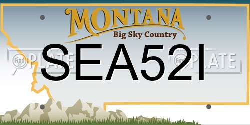 SEA52I Montana License Plate