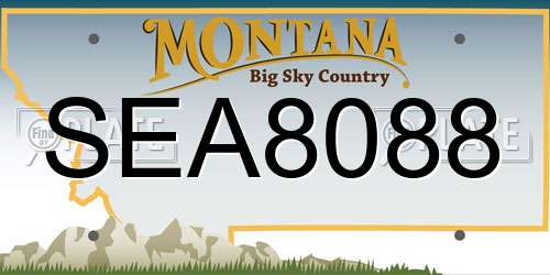 SEA8088 Montana License Plate