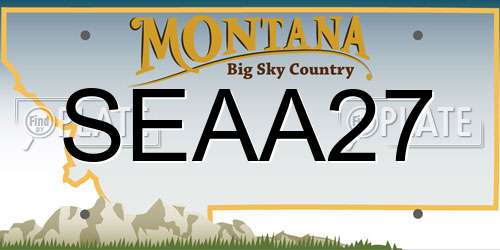 SEAA27 Montana License Plate