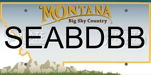 SEABDBB Montana License Plate