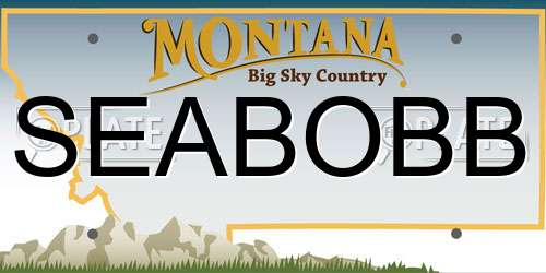 SEABOBB Montana License Plate