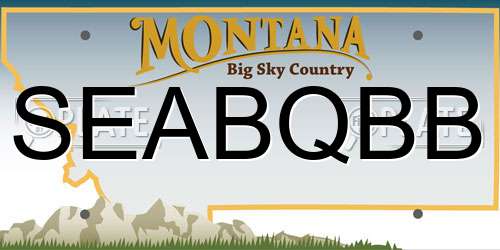 SEABQBB Montana License Plate