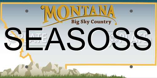 SEASOSS Montana License Plate