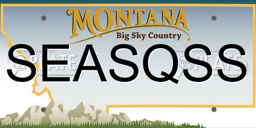 SEASQSS Montana License Plate