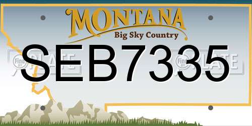 SEB7335 Montana License Plate