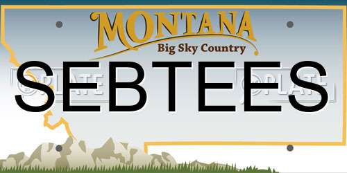 SEBTEES Montana License Plate