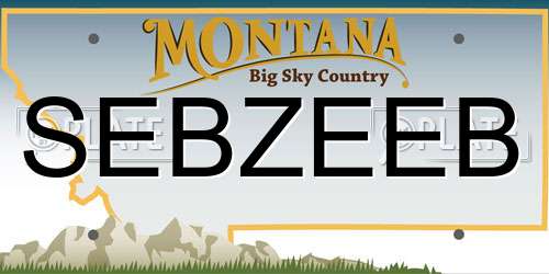 SEBZEEB Montana License Plate
