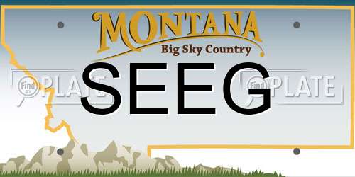 SEEG Montana License Plate