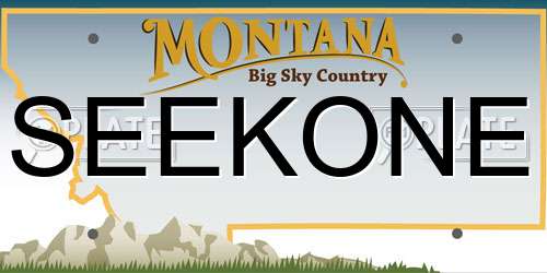 SEEKONE Montana License Plate