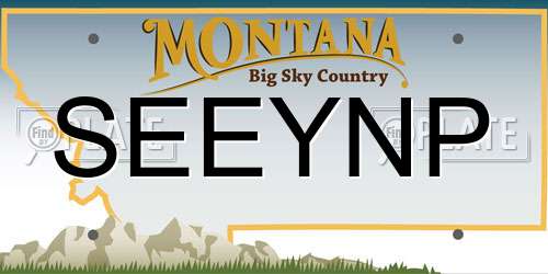 SEEYNP Montana License Plate