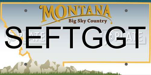 SEFTGGT Montana License Plate