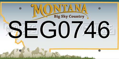 SEG0746 Montana License Plate