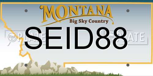 SEID88 Montana License Plate