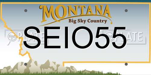 SEIO55 Montana License Plate
