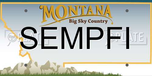 SEMPFI Montana License Plate
